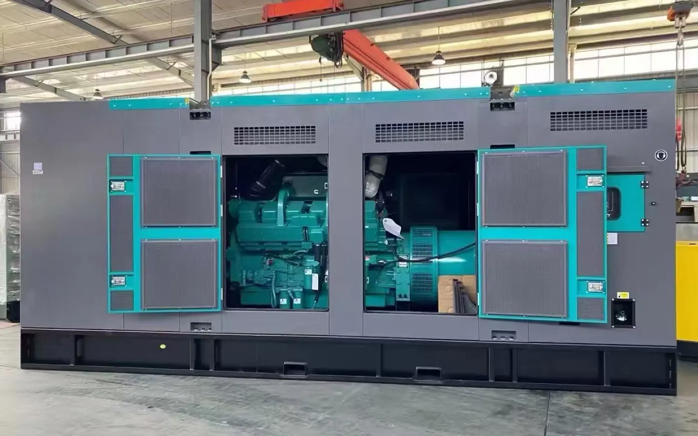 Real large silent industrial diesel generator in the factory for 300 to 500kVA Nigeria projects