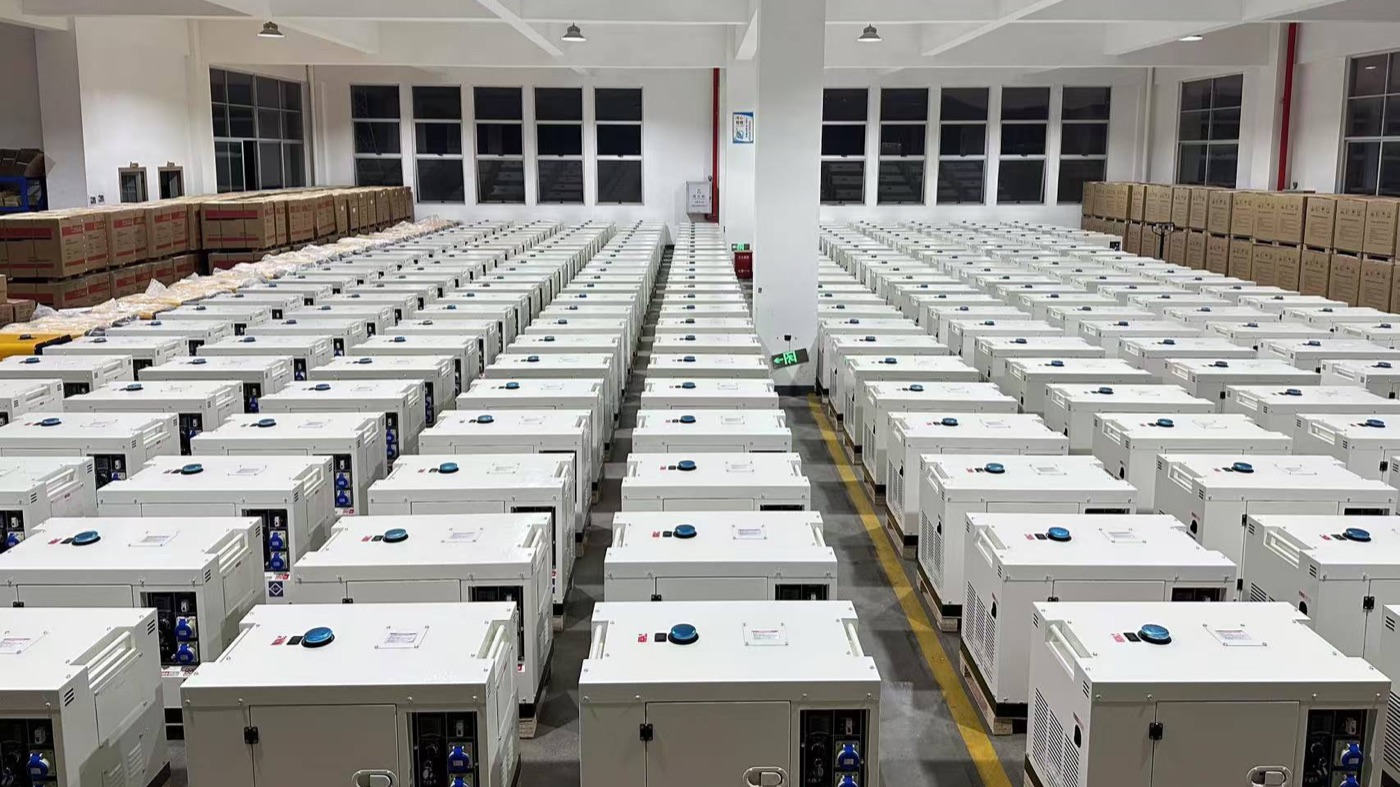 Real factory stock of compact silent diesel generators for Nigeria dealer orders