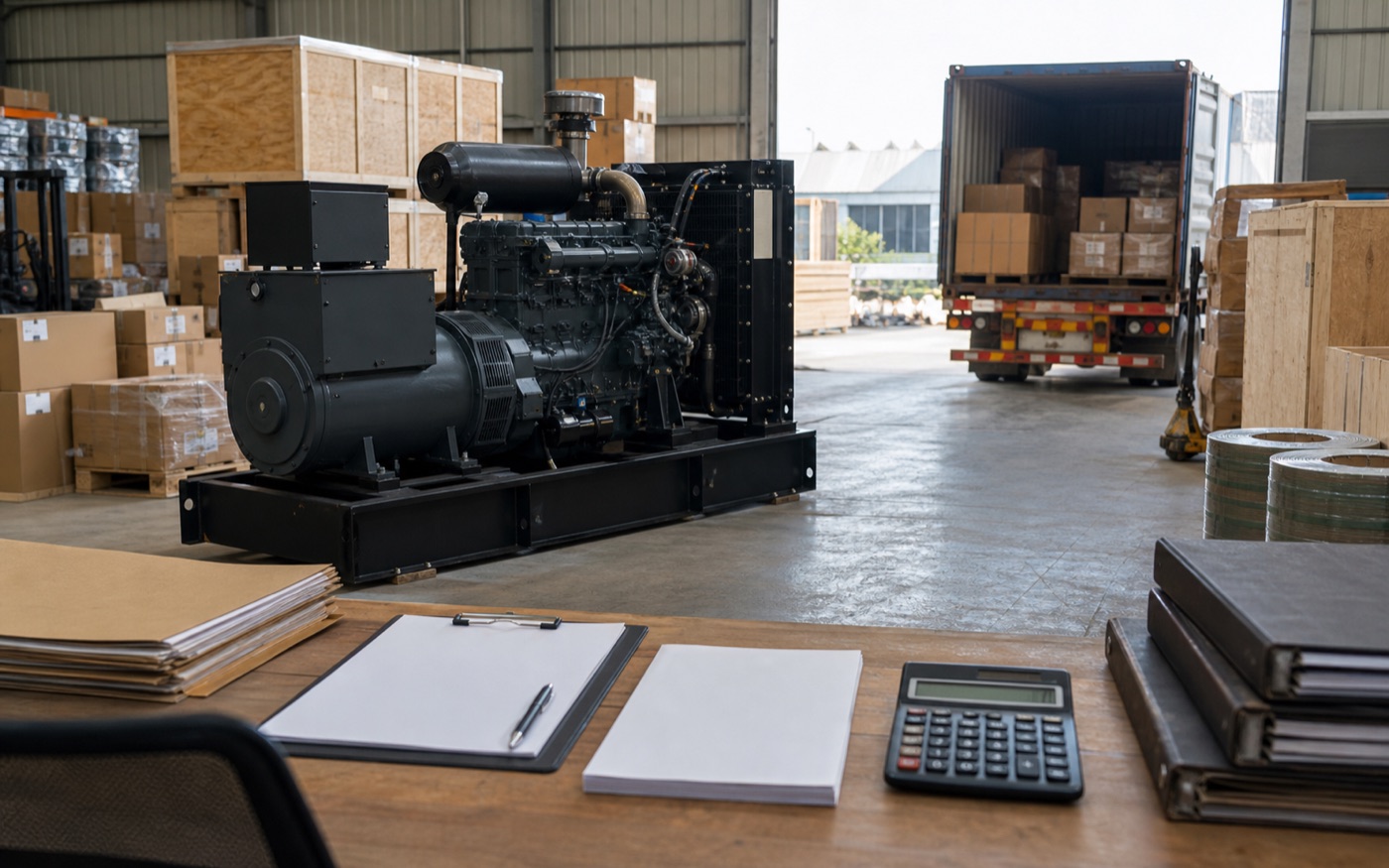 Generator procurement documents and shipping preparation