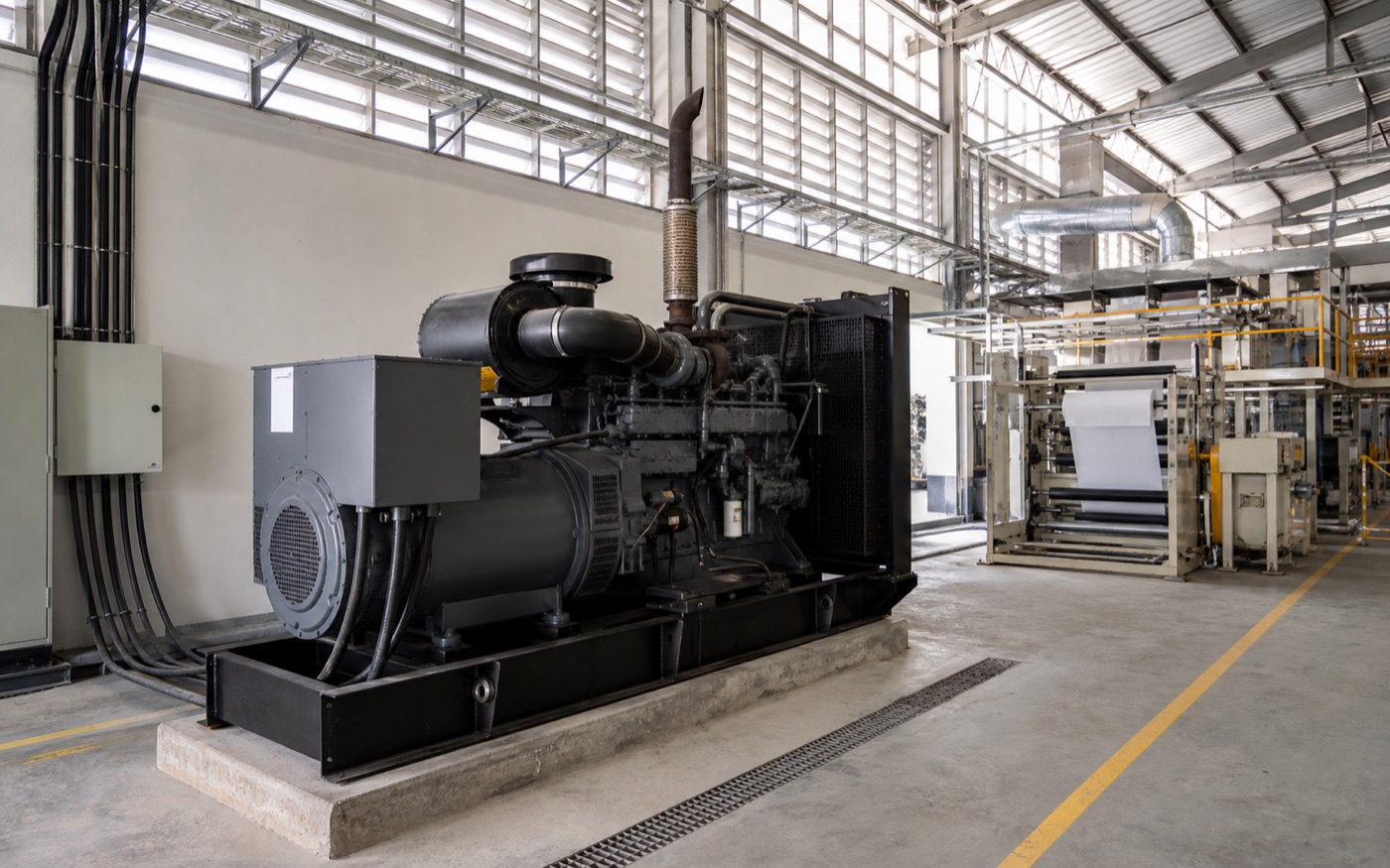 Industrial diesel generator installation for factory load planning in Nigeria