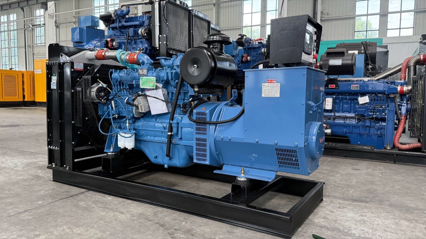 Real open type diesel generator set in factory workshop for Nigeria project buyers