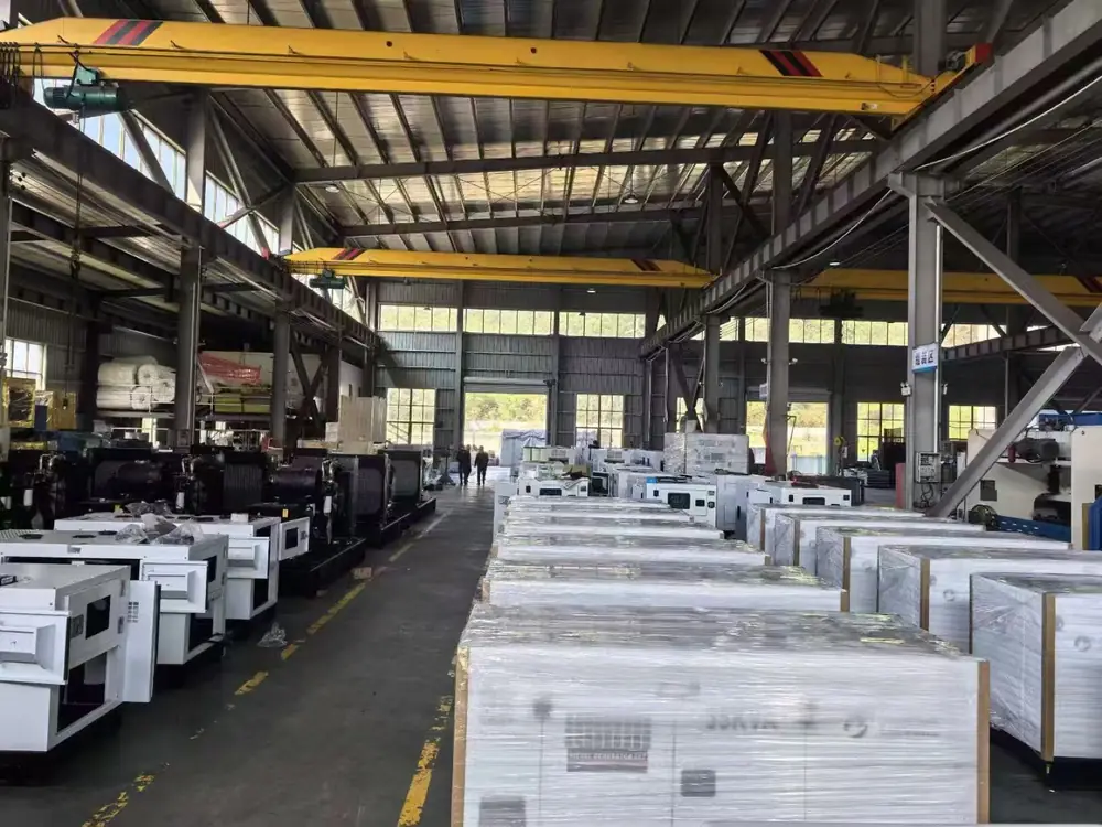 100kVA to 300kVA generator sets in workshop